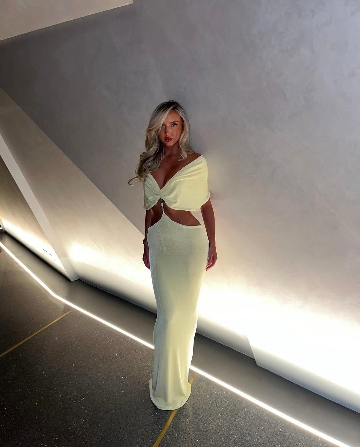 Perla Maxi Dress - Lemon