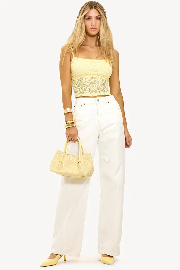 Bouquet of Forever Lace Cropped Top