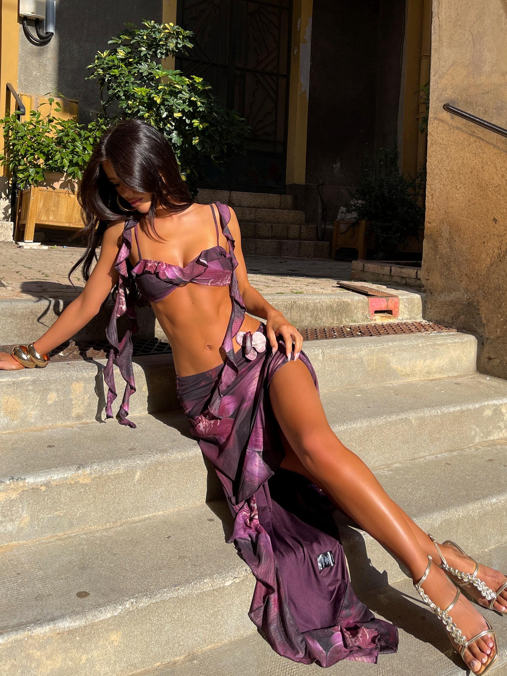 Millea Maxi Skirt - Royal Orchid