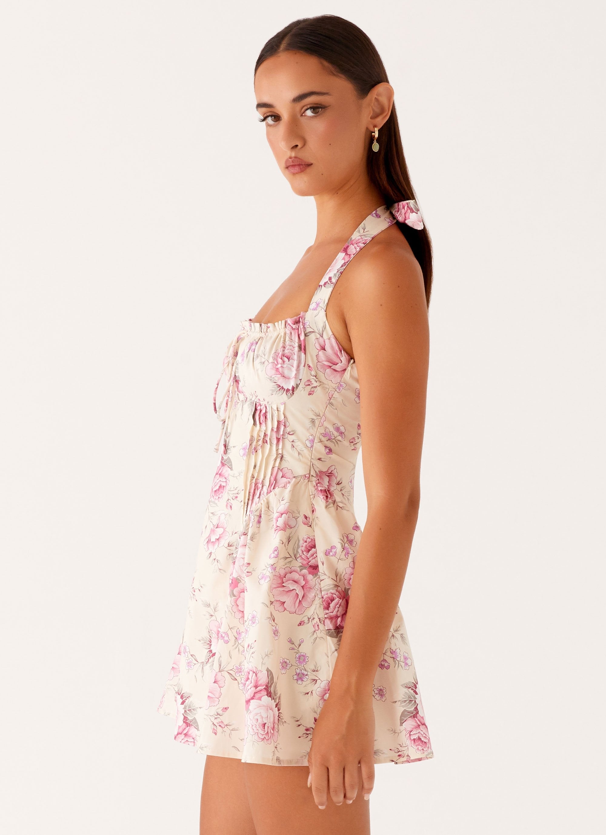 Rosalie Floral Halter Mini Dress