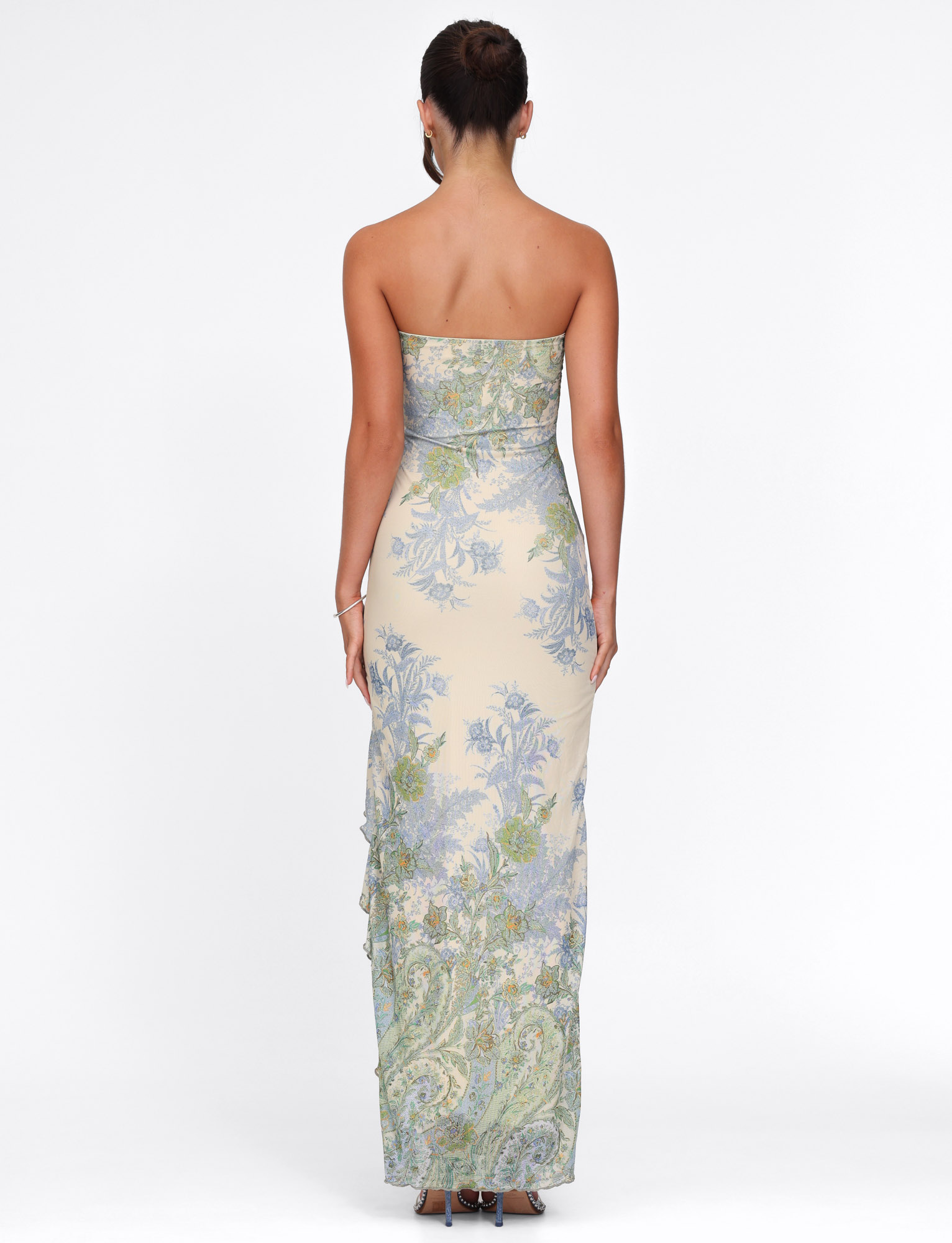 Theo Ruffle Maxi Dress – Multi Paisley