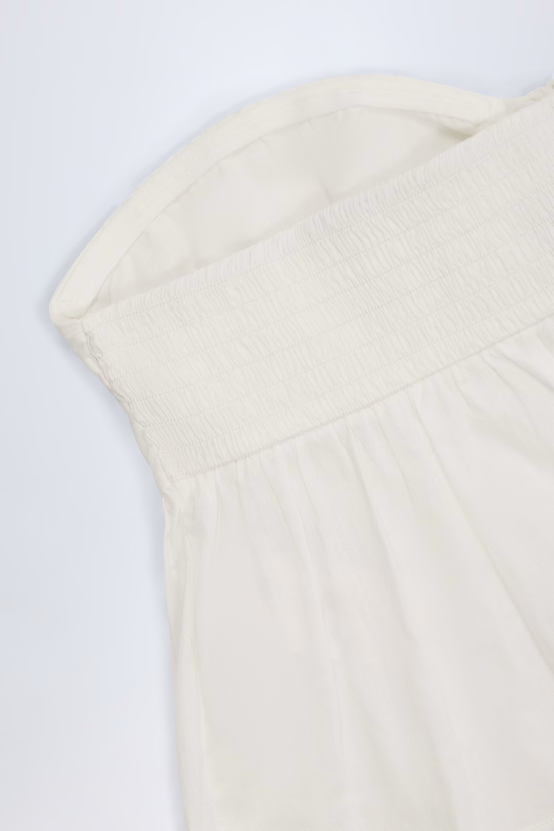 Tie-Front Bandeau Cotton Crop Top