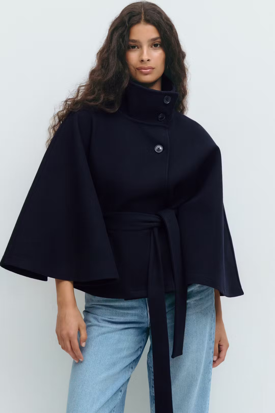 Ariella | Wool Blend Cape Coat