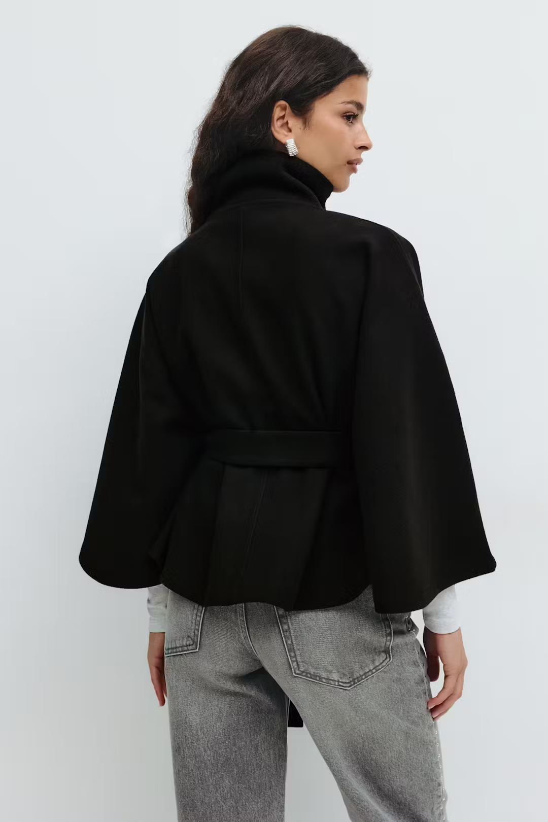 Ariella | Wool Blend Cape Coat