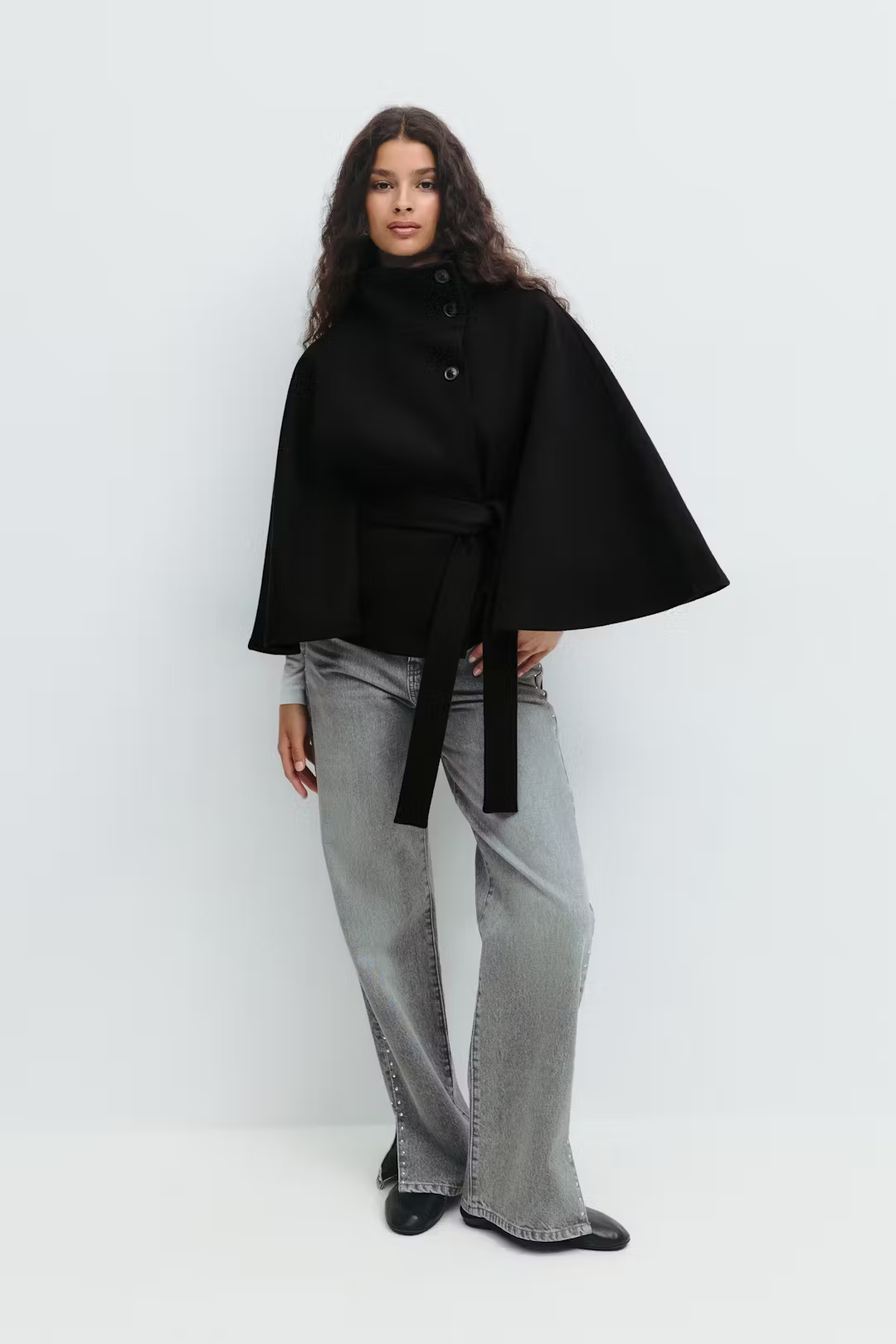 Ariella | Wool Blend Cape Coat