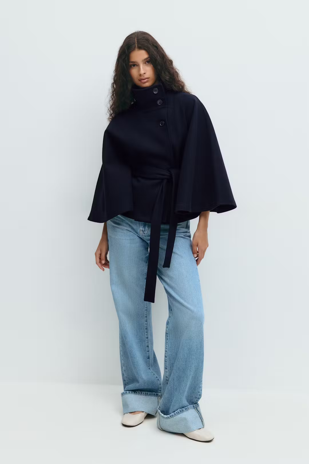 Ariella | Wool Blend Cape Coat