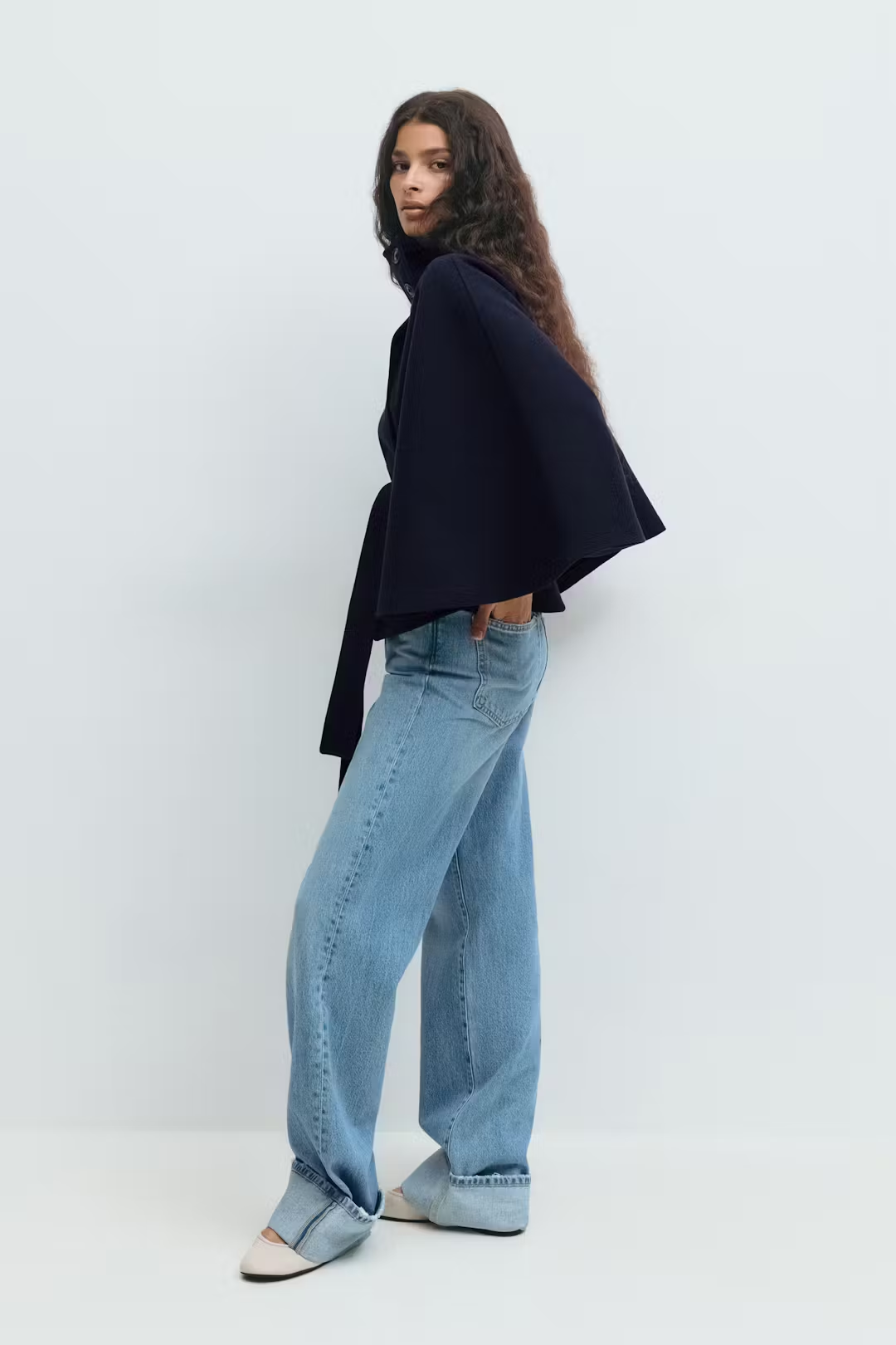 Ariella | Wool Blend Cape Coat
