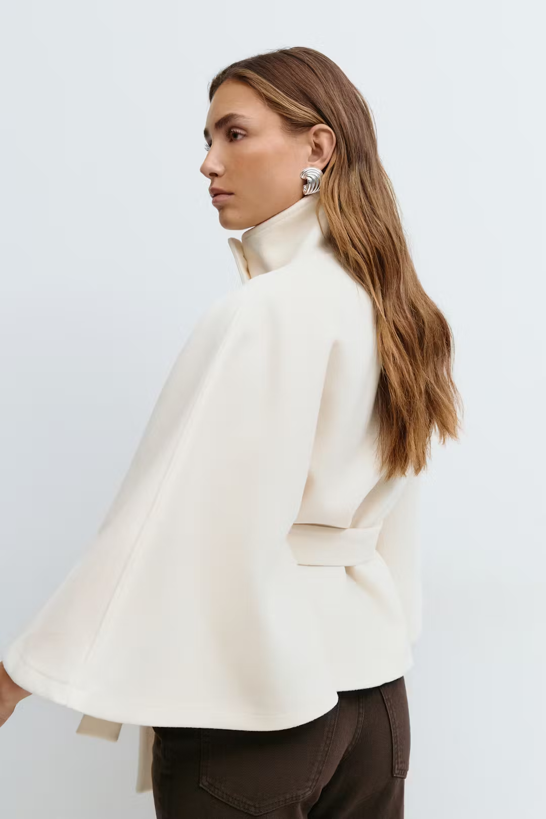 Ariella | Wool Blend Cape Coat