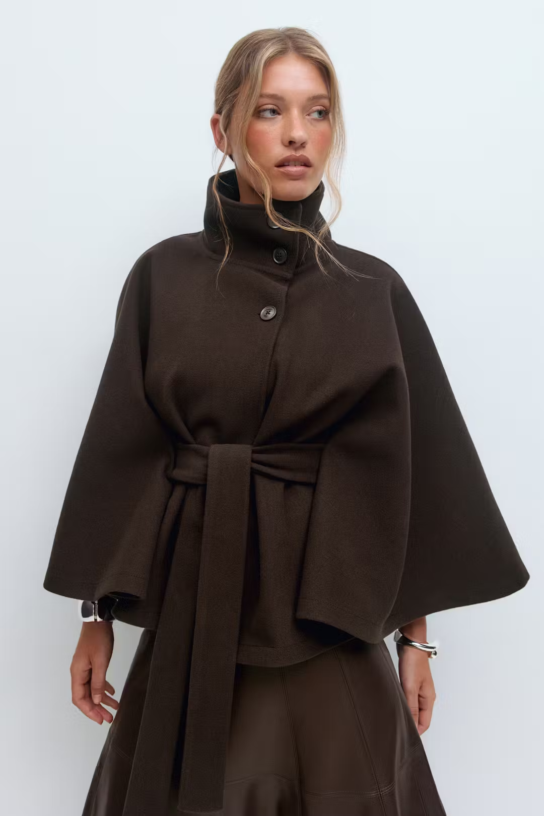 Ariella | Wool Blend Cape Coat