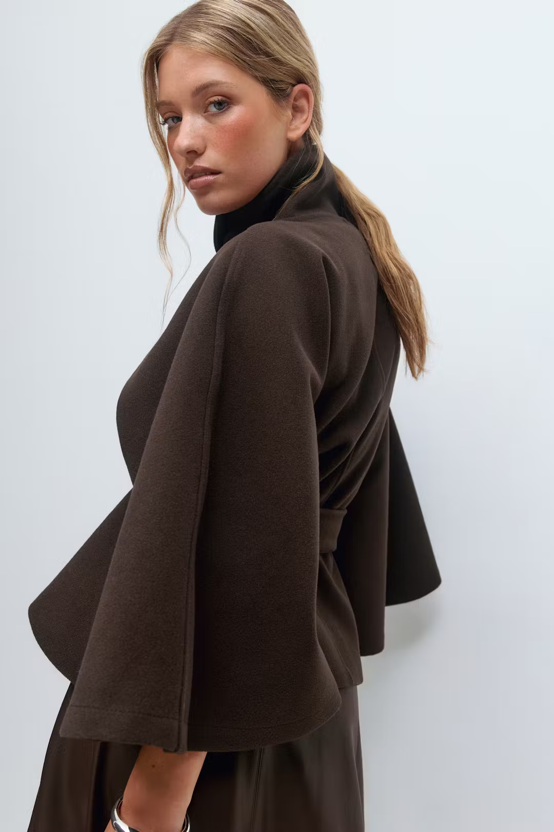 Ariella | Wool Blend Cape Coat