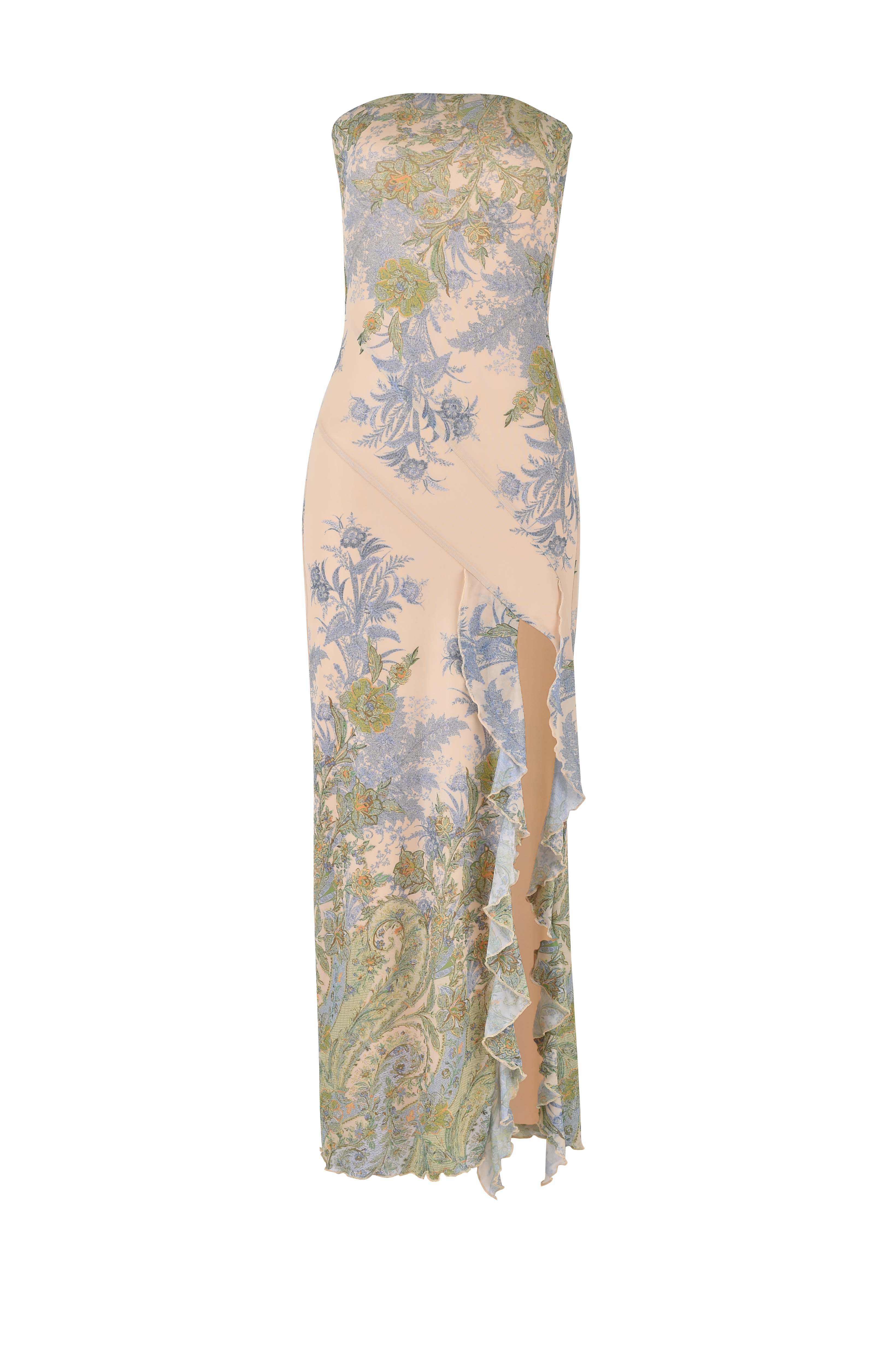 Theo Ruffle Maxi Dress – Multi Paisley