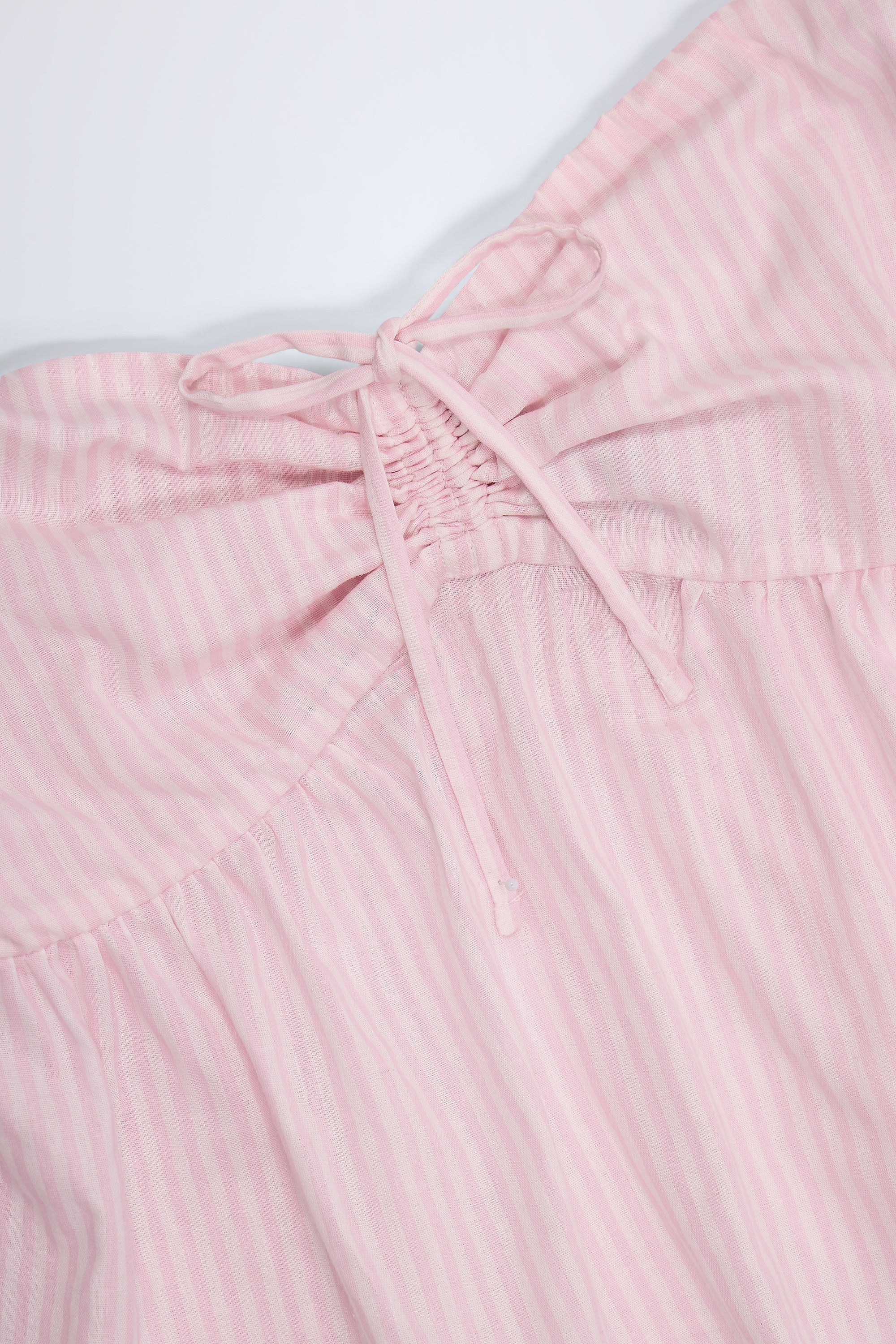 Tie-Front Bandeau Cotton Crop Top