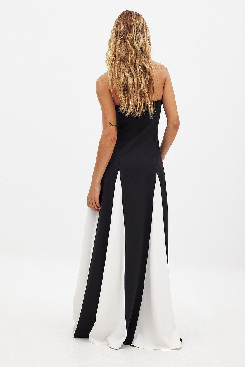 Pleated Bandeau Maxi Dress