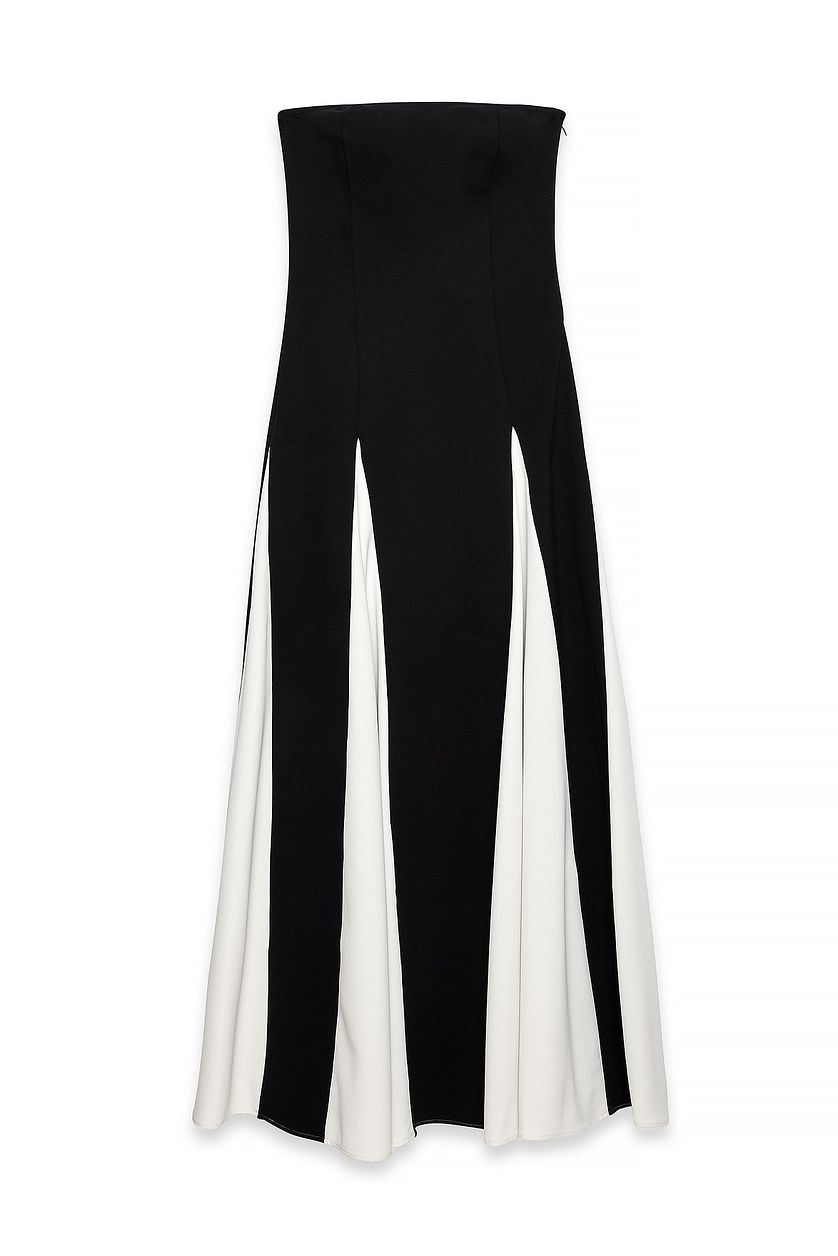 Pleated Bandeau Maxi Dress