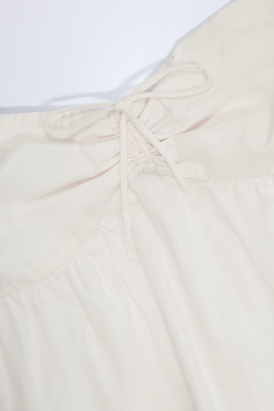 Tie-Front Bandeau Cotton Crop Top
