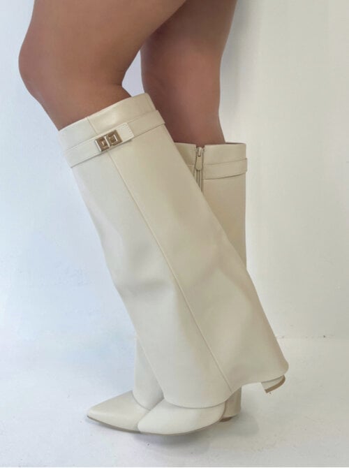 Classic Boot | Timeless Design - Beige Leather